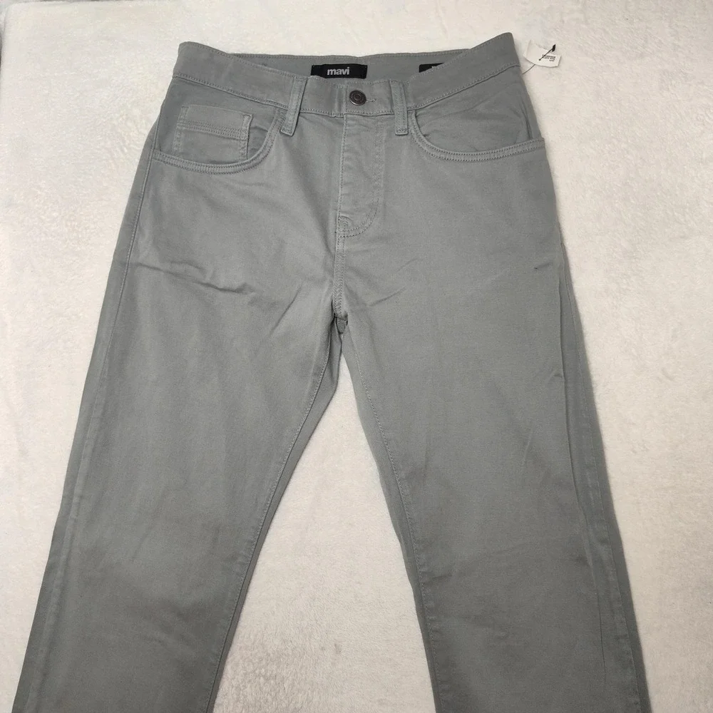 Mavi Jeans Mens 30x32 Gray Zach Straight Regular Denim Stretch Soft Twill Chino